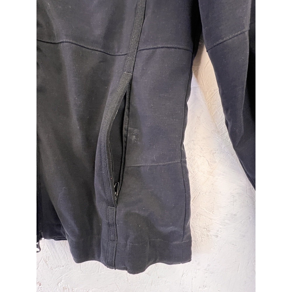 Nike Womens Black Full Zip Mock Neck Active Jacket Cargo Sleeve Pockets XS - Picture 10 of 12